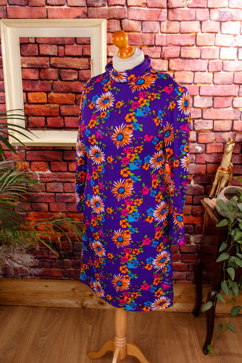 Disco Kleid Flower Power