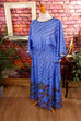 70s Kaftan Maxikleid blau Muster 70er blau Boho Disco Frau Hippie M 40-42 real-boho real-disco Schlager Special vintageberlin.de