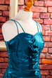 90er Partykleid türkis Schimmer 80er 90er Abendmode blau Disco Frau Rockabilly S 36-38 Special türkis vintageberlin.de