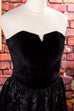 Sexy Minikleid schwarz Samt 80er Disco Frau Gothic S 36-38 schwarz Special XS 32-34 vintageberlin.de