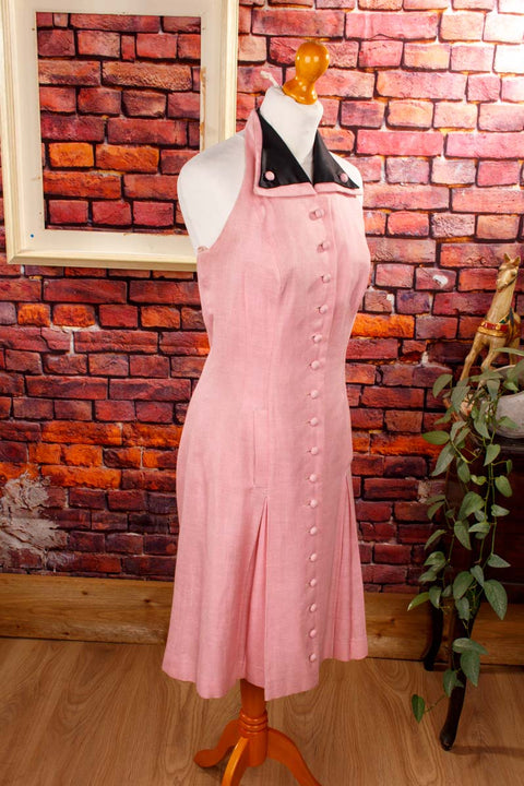 Rockabella Kleid rosa Leinen