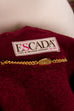 Vintage Escada Wolljacke weinrot 90er Boho Designer Frau rot S 36-38 Special vintageberlin.de