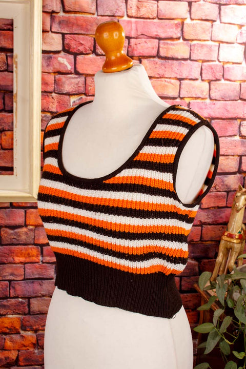 70s Crop Top Strick