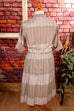 Vintage Hemdkleid beige kariert