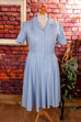 romantisches Denim Kleid blau