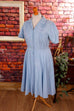 romantisches Denim Kleid blau