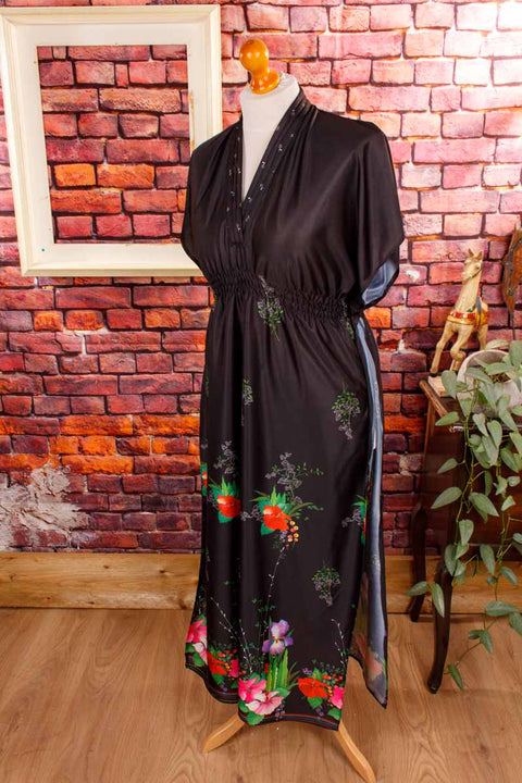 70er Boho Kaftan Hauskleid