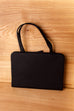 60s Handtasche flach schwarz