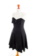 Partykleid schwarz Taft Strass