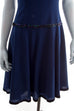 60s Tanzkleid blau Wolle