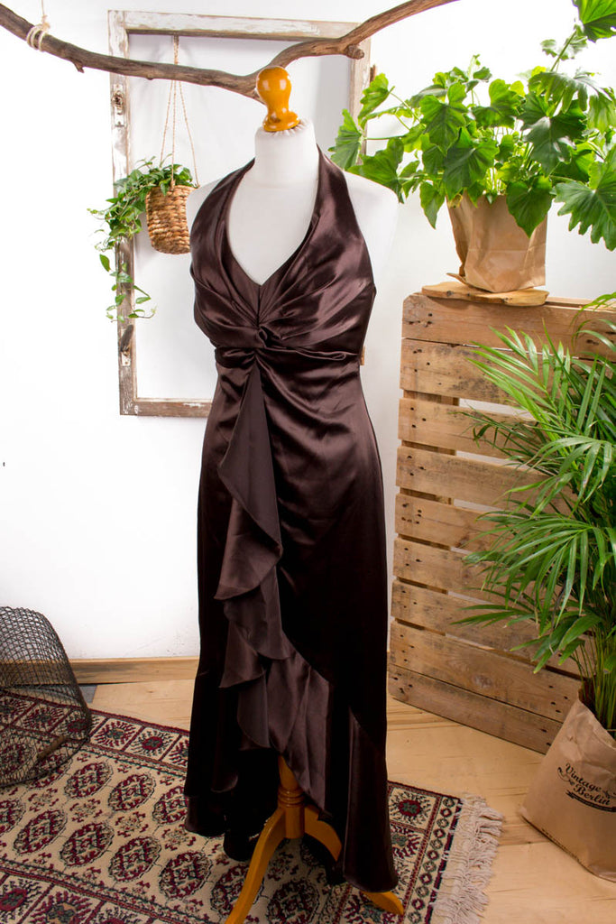 Abendkleid schoko Satin