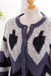 Mohair Strickjacke grau