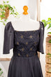 Abendkleid schwarz gold Gothic