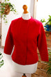 60s Strickjacke rot