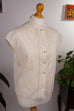 60s Bluse creme Spitze