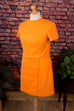 60s Minikleid orange
