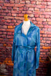 80s Kleid blau Muster