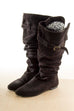 Vintage Overknee Stiefel schwarz